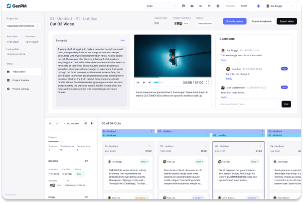 GenPM is AI video project management tool